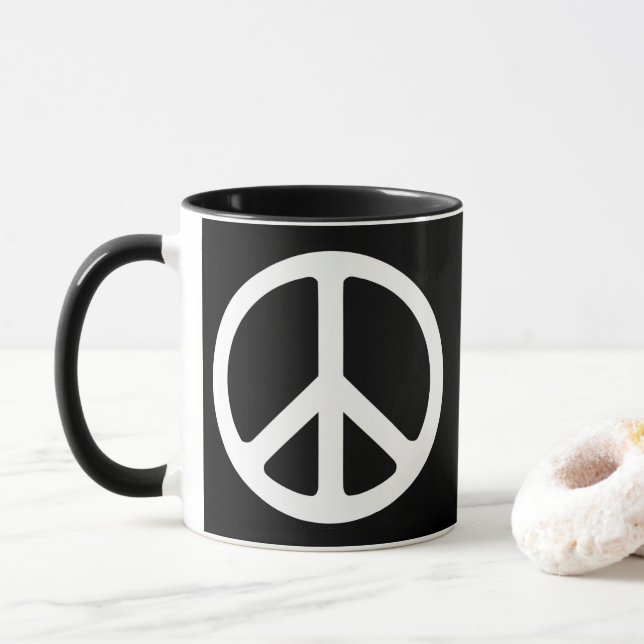 Taza Signo de paz (Con donut)