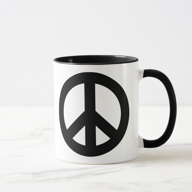 Taza Signo de paz negro (Derecha)