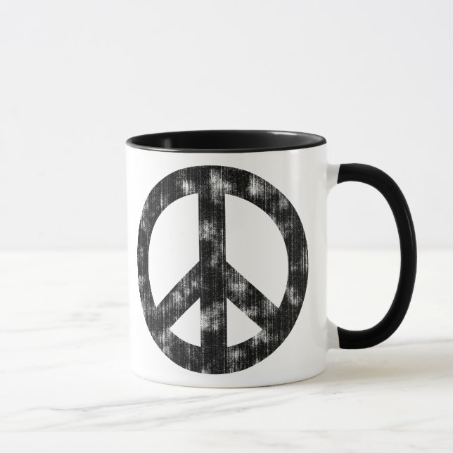 Taza Signo de paz negro angustiado (Derecha)