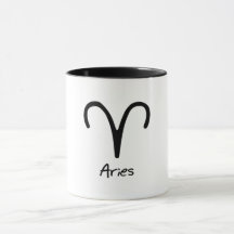 Signo del Zodiaco Aries sobre Fondo Blanco