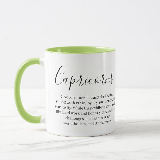 Taza Signo y rasgos zoológicos personalizados de Capric (Izquierda)