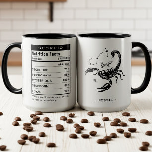 Taza Signo zodiacal de Escorpio, datos de astrología y 
