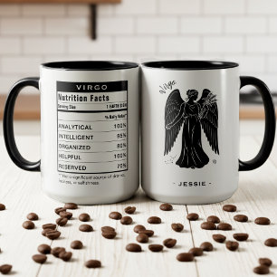 Taza Signo zodiacal Virgo Datos de nutrición astrología