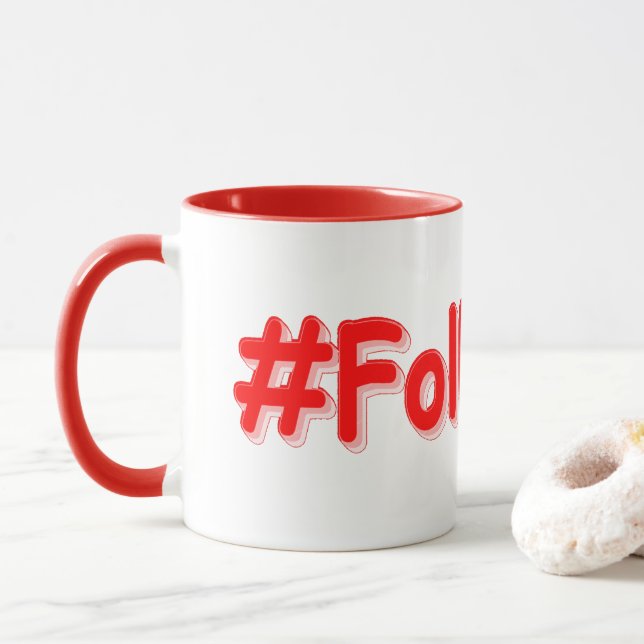 Taza "Sígueme" Diseño Cuto. ¡Hazte con una en Zazzle (Con donut)