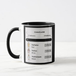 Taza Siguiendo al Hijo Padre y al Espíritu Santo