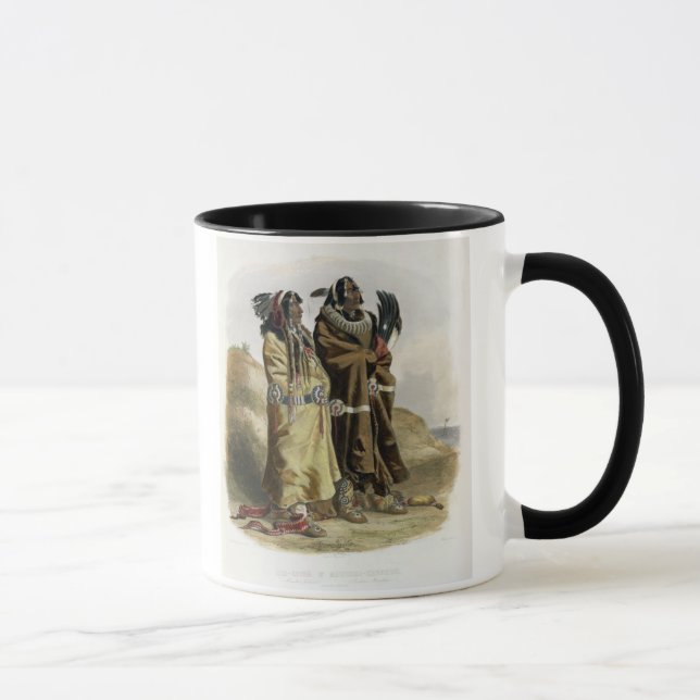 Taza Sih-Chida y Mahchsi-Karehde, indios de Mandan, pla (Derecha)