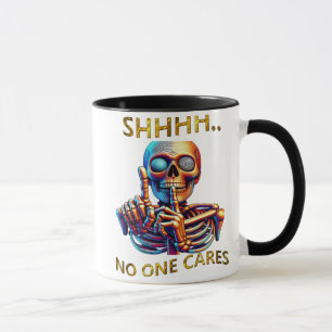 Taza Silence Speaks Volumes Colorful Skeletal Figure