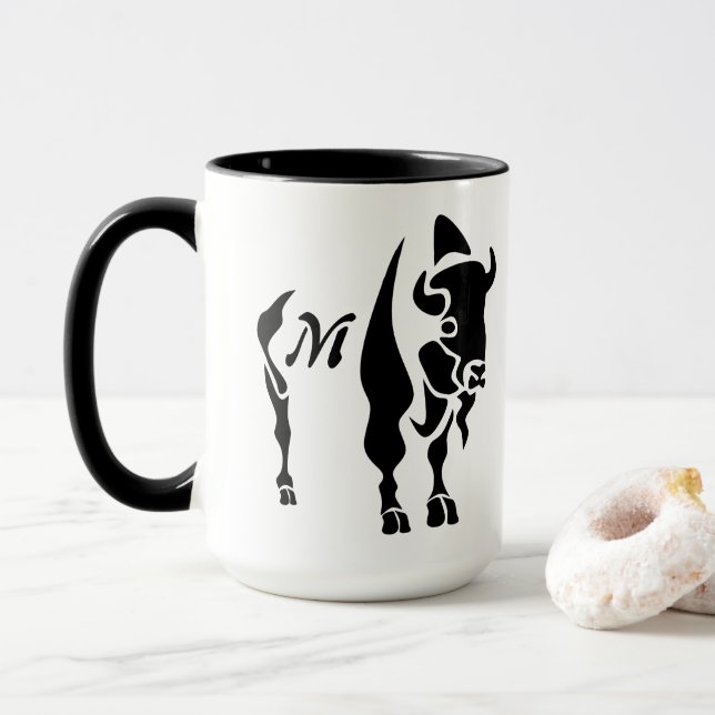Taza Silhouette Black Buffalo (Con donut)