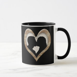Taza Silhouette de Besada Pareja (Corazón de Camuflaje)