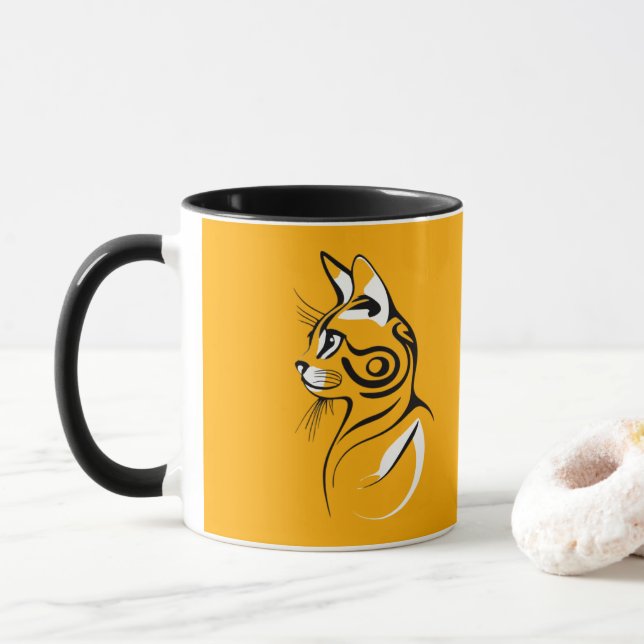 Taza Silhouette de gato (Con donut)
