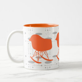 Taza Silhouette de la silla de la silla del patrón gris
