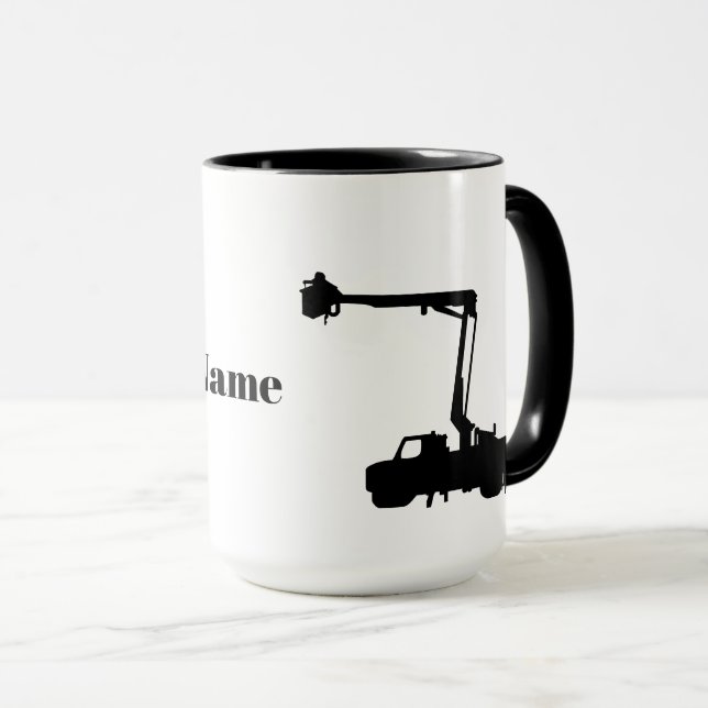 Taza Silhouette de Lineman Truck y Linemen Mug (Anverso derecho)