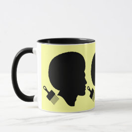 TAZA SILHOUETTE, HOMBRE AFRO, Y SU COCINA AFRO