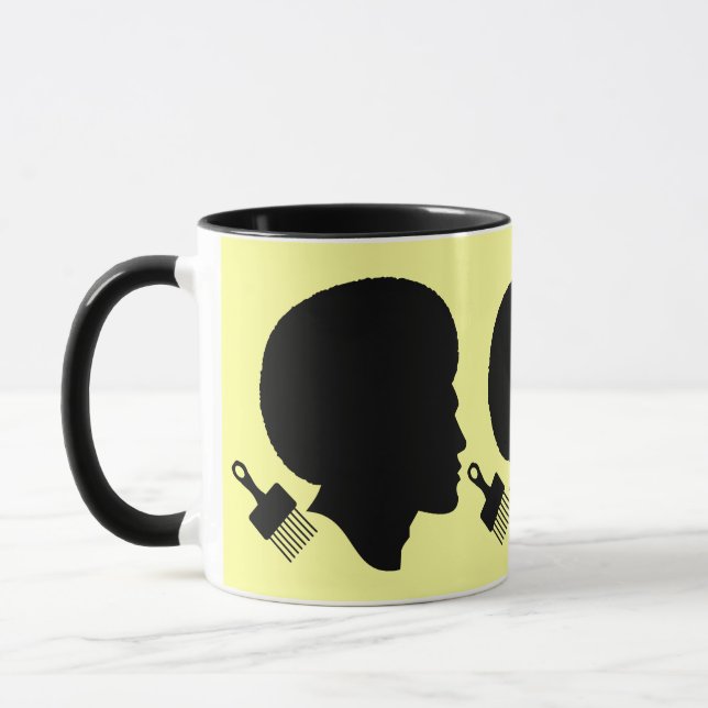 TAZA SILHOUETTE, HOMBRE AFRO, Y SU COCINA AFRO (Izquierda)