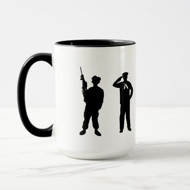 Taza Silhouettes Mug de ramas militares (Izquierda)