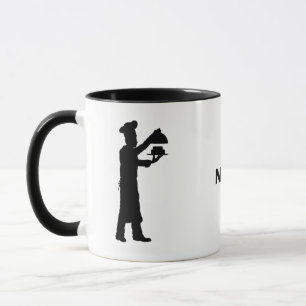 Taza Silhouettes para panaderos o cocineros Nombre Mug