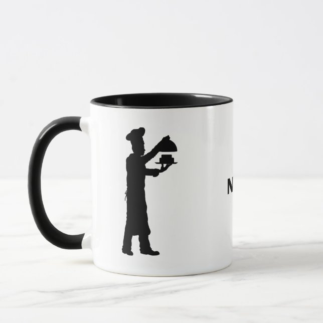 Taza Silhouettes para panaderos o cocineros Nombre Mug (Izquierda)