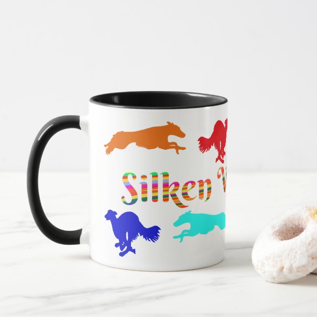 Taza Silken Windhound Running Coffee Mug (Con donut)