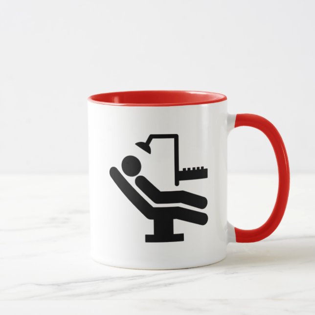 Taza Silla y diente ilustrados del dentista (Derecha)