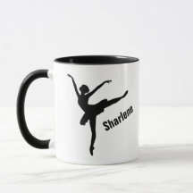 Silueta de ballet pose arabesca