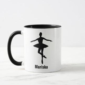Taza Silueta de ballet pose pirouette