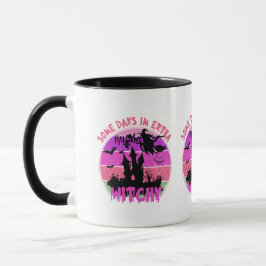 Taza Silueta de bruja castillo - Halloween puesta de so