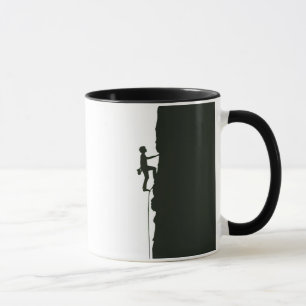 Taza Silueta de escalador de rocas