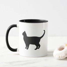 Taza Silueta de gato adorable