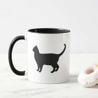 Taza Silueta de gato adorable