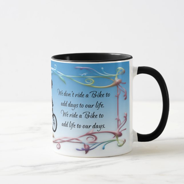 TAZA SILUETA DE LA CITA DE LA BICI (Derecha)