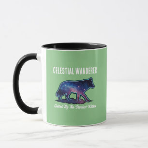 Taza Silueta de lobo de galaxia solitaria