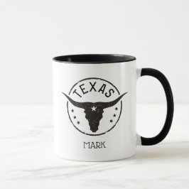 Taza Silueta de Longhorn Texas