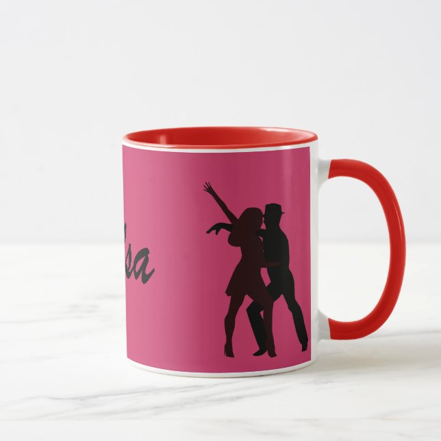Taza Silueta de los bailarines de la salsa (Derecha)