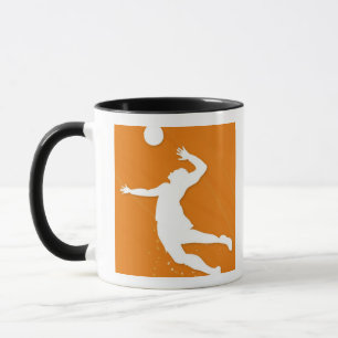 Taza Silueta de un hombre que juega a voleibol