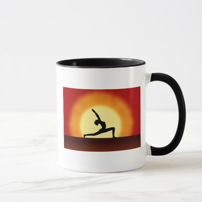 Taza Silueta de yoga mate Té de amanecer o tazón de caf (Derecha)