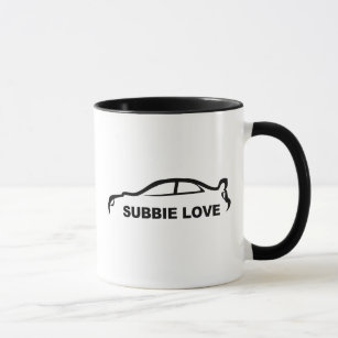 Taza Silueta del amor del STI "Subbie" de Subaru