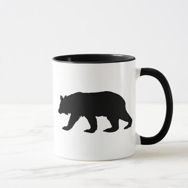 Taza Silueta del oso negro (Derecha)