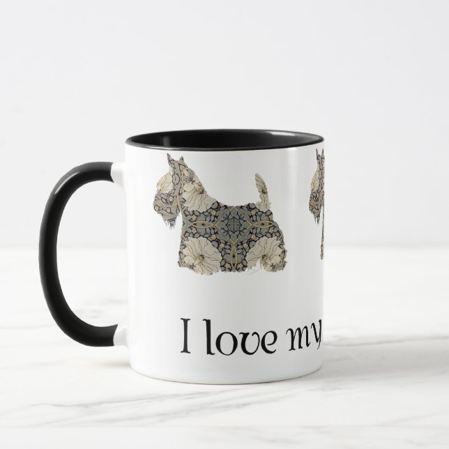 Taza Silueta divertida de Terrier Escocés (Izquierda)