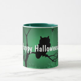 Taza Silueta Halloween del búho