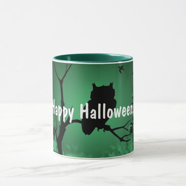 Taza Silueta Halloween del búho (Centro)
