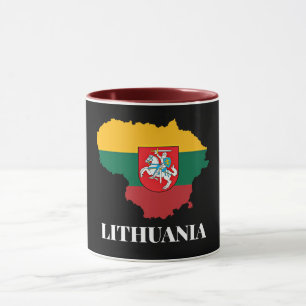 Taza silueta y bandera de Lituania