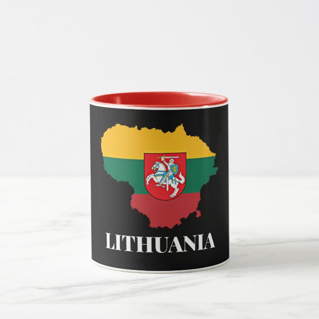 Taza silueta y bandera de Lituania (Centro)