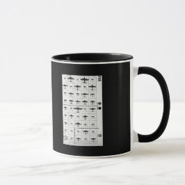 Taza Siluetas de los aviones del amigo y del enemigo