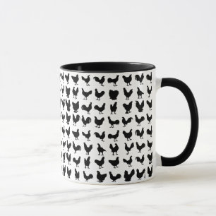 Taza Siluetas del pollo