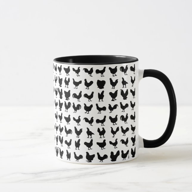 Taza Siluetas del pollo (Derecha)
