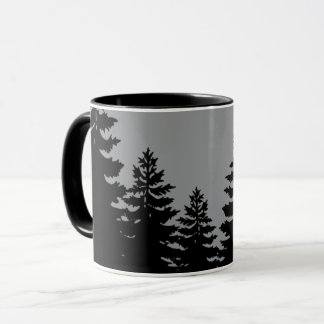 Taza Siluma de pino negro gris minimalista