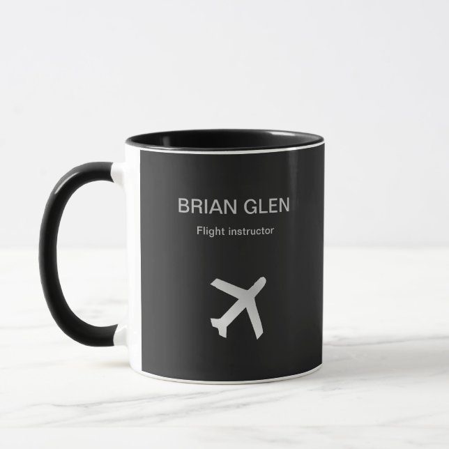 Taza Silva gris de plano de vuelo plateado (Izquierda)