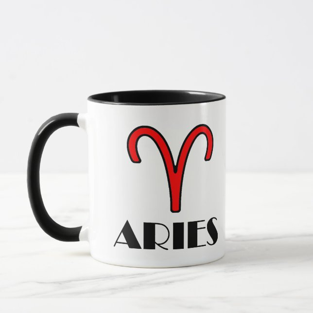 Taza Símbolo Aries Zodiac 11 oz. com Diseñador Mug en r (Izquierda)