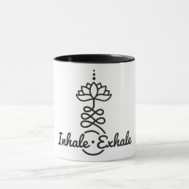 Taza Símbolo budista Lotus unalome/ inhalación