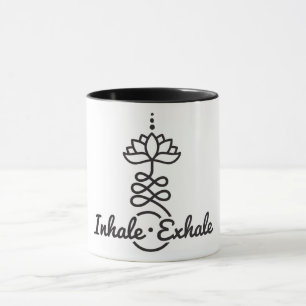 Taza Símbolo budista Lotus unalome/ inhalación